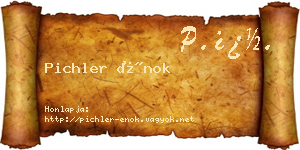 Pichler Énok névjegykártya